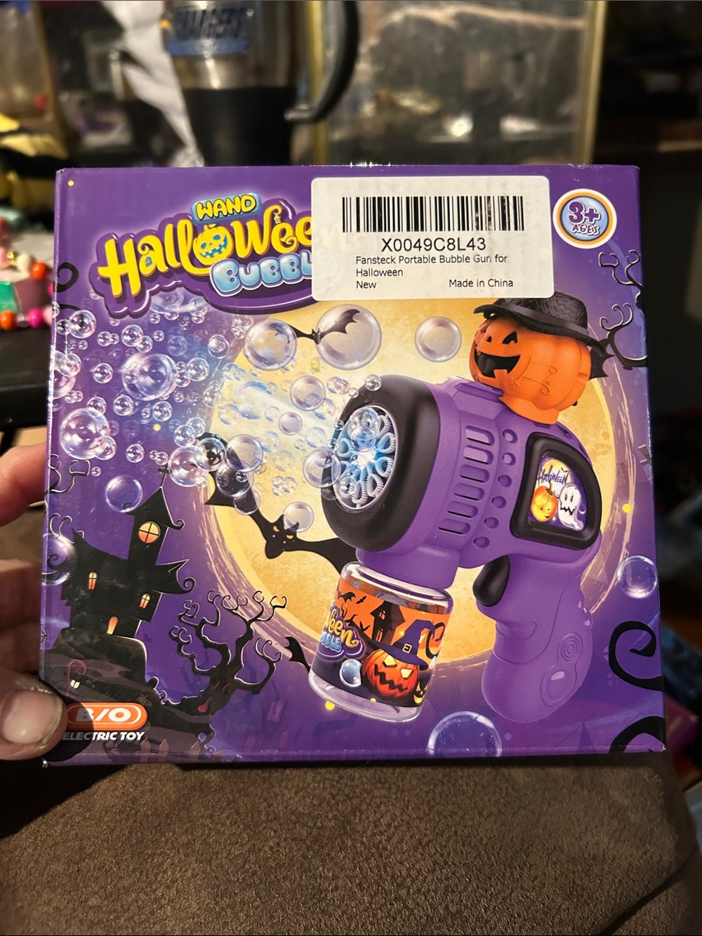 Halloween Bubble Gun for Kids - Purple Pumpkin Design